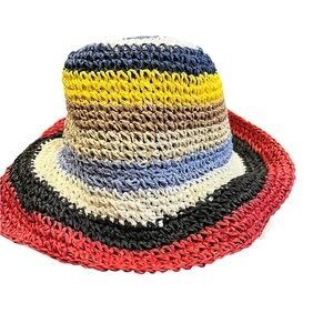 Last Call! NWT Summer Fun Straw Striped beach hat